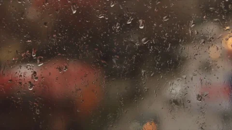 Raindrops on glass Stock Footage 72984486