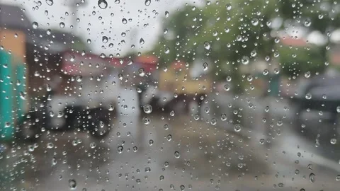 Raindrops on glass Stock Footage 219344313