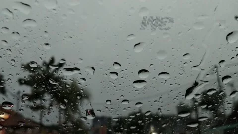 Raindrops on Glass Stock Footage 236953128