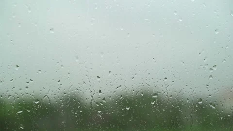 Raindrops on glass Stock Footage 269786404
