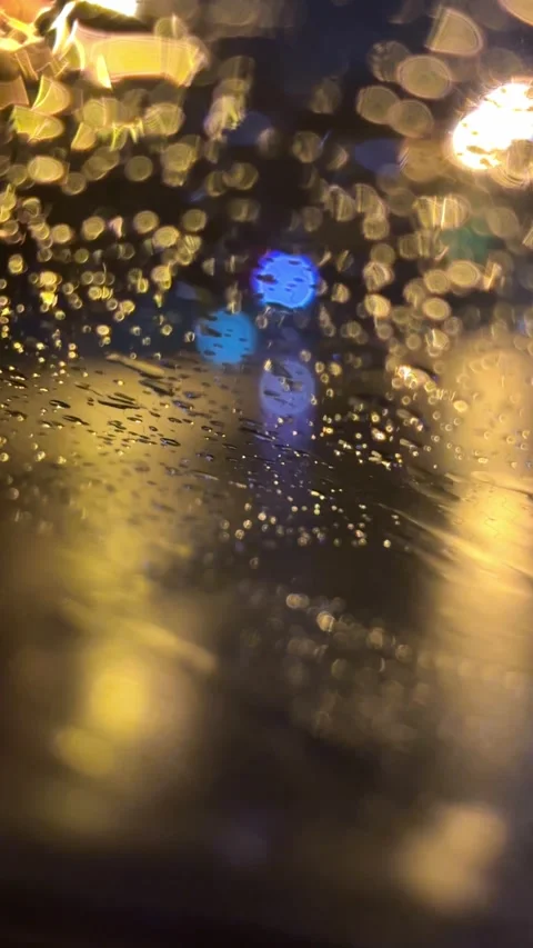 Raindrops on glass Stock Footage 280850347