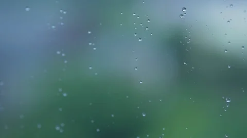 Raindrops on the glass. macro shoot Stock Footage 119883858