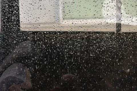Raindrops on glass 스톡 사진