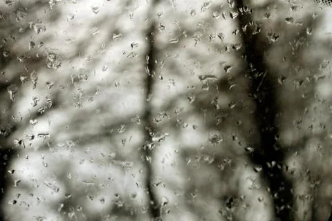 Raindrops on glass Stock Photos