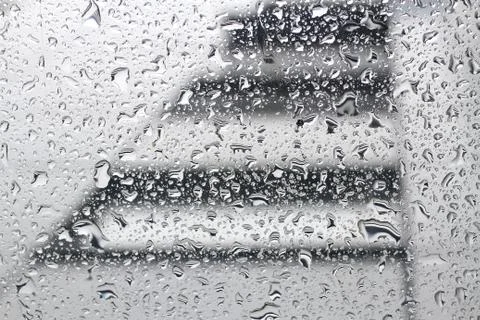Raindrops on a glass 写真素材