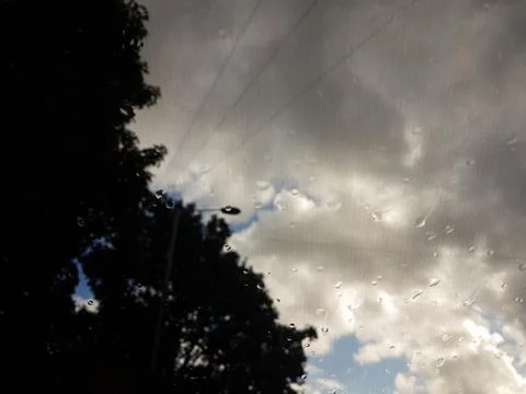 Raindrops on Glass Stock Photos