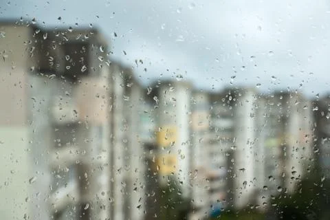 Raindrops on the glass Stock Photos