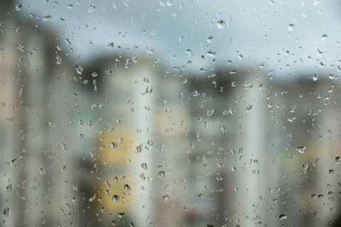 Raindrops on the glass Stock Photos