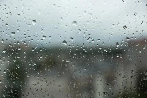 Raindrops on the glass Stock Photos