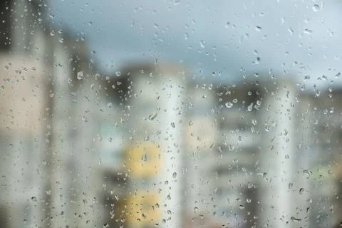 Raindrops on the glass Stock Photos