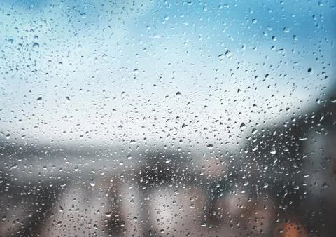 Raindrops on glass Stock Photos