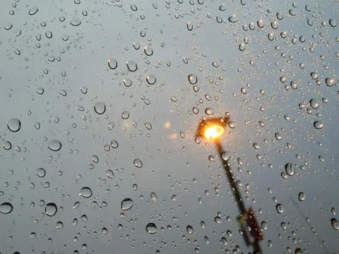 Raindrops on the Glass 스톡 사진