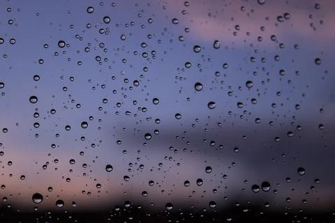 Raindrops on the glass Stock Photos