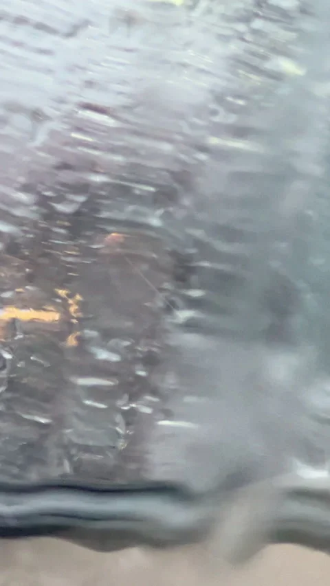 Raindrops On Glass Window During Stormy Weather Close Up Stock Footage 341417413