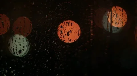 Raindrops on glass window Stock Footage 12424566