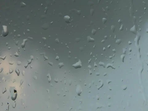 Raindrops on gray and blue Long Stock Footage 821572