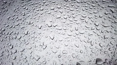 Raindrops on a grey metal surface 스톡 동영상 158755847