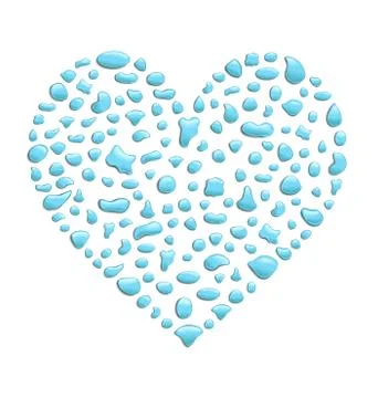 Raindrops heart 스톡 일러스트