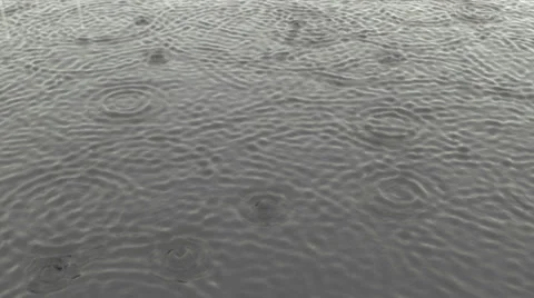 Raindrops hitting water surface Stock Footage 39683502