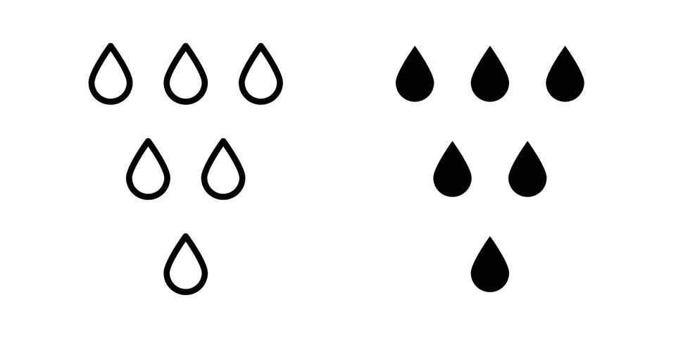 Raindrops icon concept. best for web design Stock Illustration