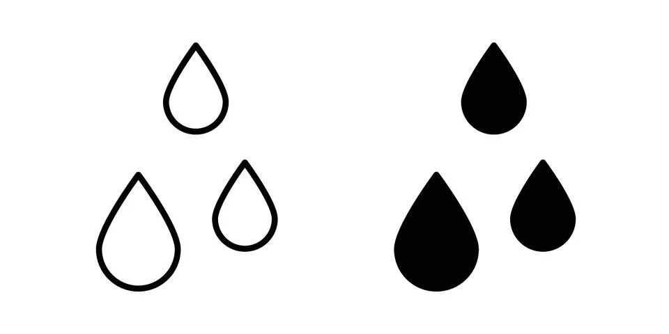 Raindrops icon graphic element. web icon set Stock Illustration