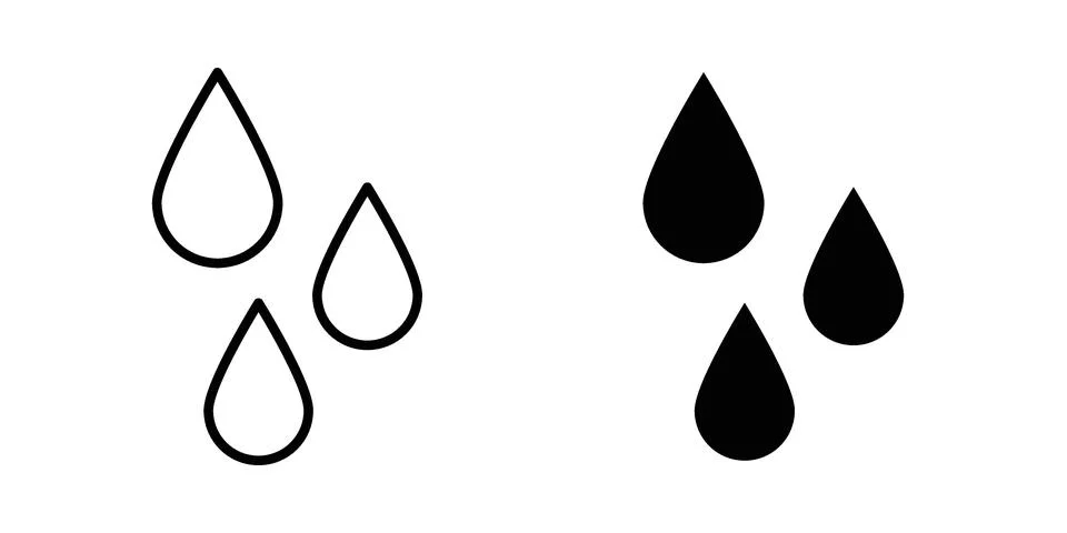 Raindrops icon Illustration Eps10 for web or app Illustrazione stock