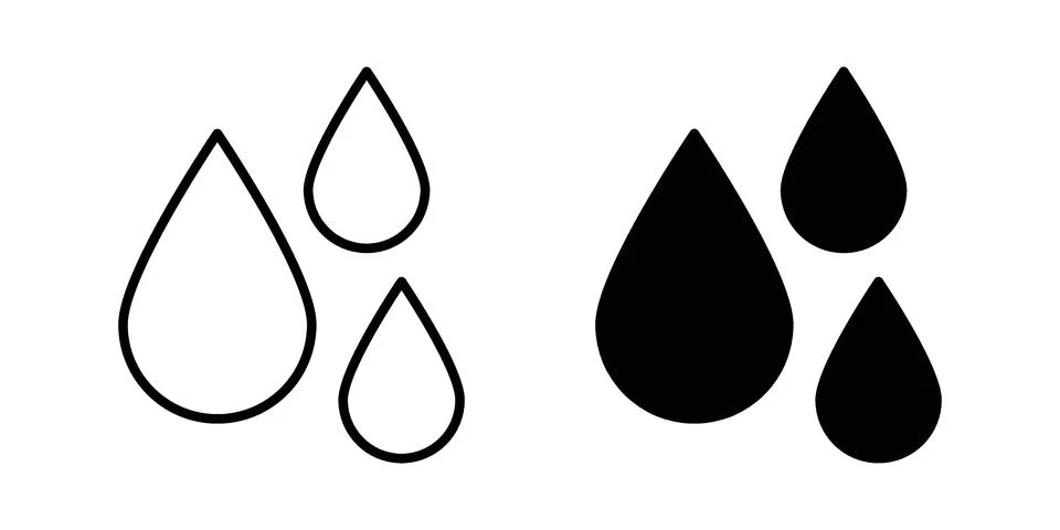 Raindrops icon or illustration vector symbols Stock Illustration