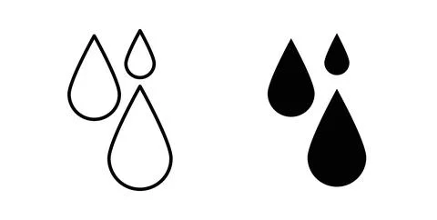 Raindrops icon symbol. Flat Vector illustration Stock Illustration
