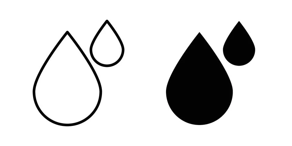 Raindrops icon vector design illustrations Stock Illustration