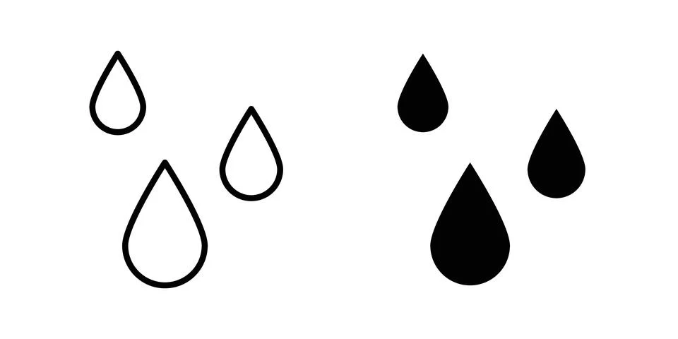 Raindrops icon vector editable eps10 Stock Illustration