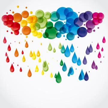 Raindrops. Stock Illustration