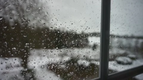 Raindrops keep falling on a window (Seamless Loop) Stock Footage 147865177