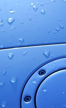 Raindrops on metal Stock Photos