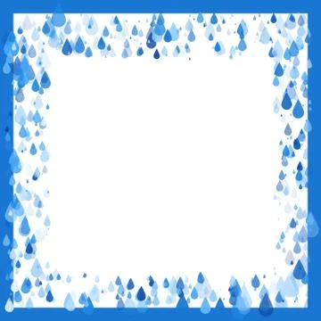 Raindrops natural background frame 스톡 일러스트
