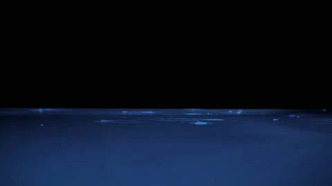 Raindrops in the night pool Stock Footage 198398845