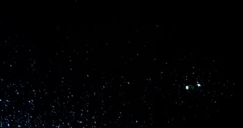 Raindrops on the night window dots fall down Stock Footage 98486287