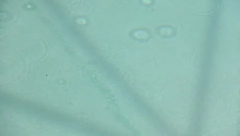 Raindrops in the Pool Stock Footage 5504955