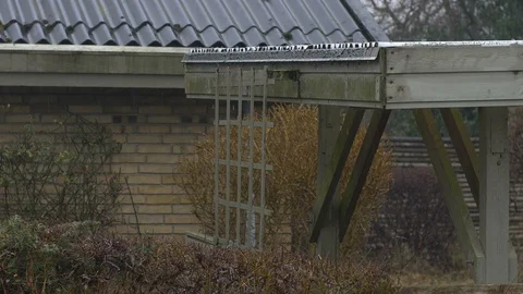 Raindrops from roof Stock-Footage 87029551