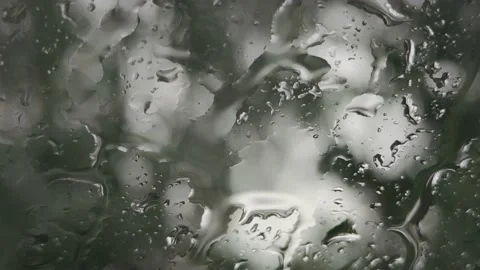 Raindrops run down the misted glass. Stock Footage 163052222