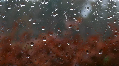 Raindrops running down Stock Footage 59725672