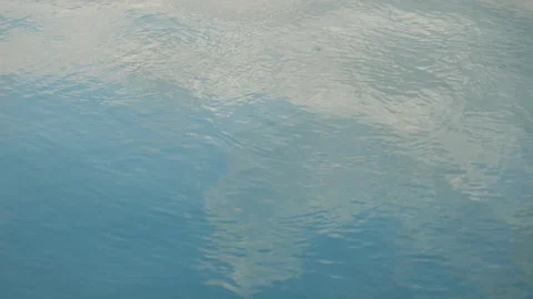 Raindrops on sea water surface Video stock 158042989