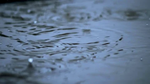 Raindrops in slow motion. Stock Footage 120030091