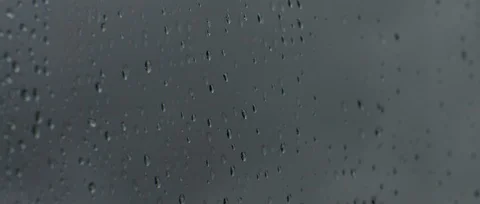 Raindrops stick on Glass Stock Footage 91740385