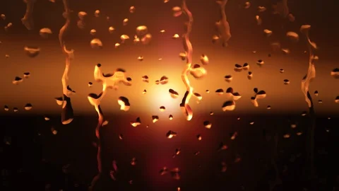 Raindrops At Sunset Stock Footage 106396127