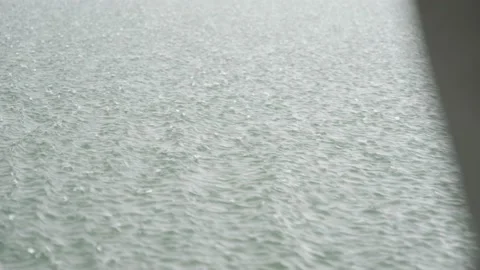 Raindrops on the surface of Lake Solina, view from the boat Stock-Footage 237456598