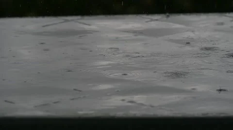Raindrops on a table  Stock Footage 52700991
