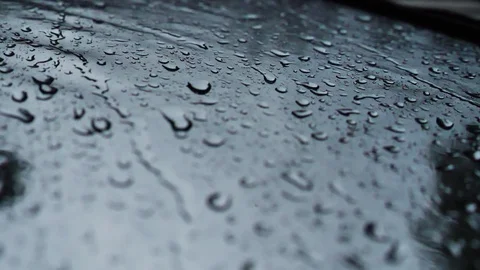 Raindrops on tent slow motion Stock Footage 91297122