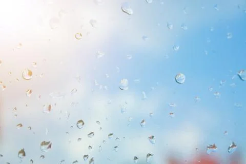 Raindrops texture. Stock Photos