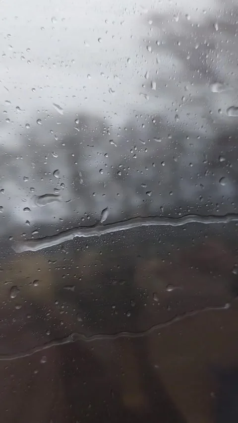 Raindrops On Train Window Stock Footage 228725854