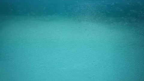 Raindrops on the turquoise water in the pool. Vídeo Stock 169502422